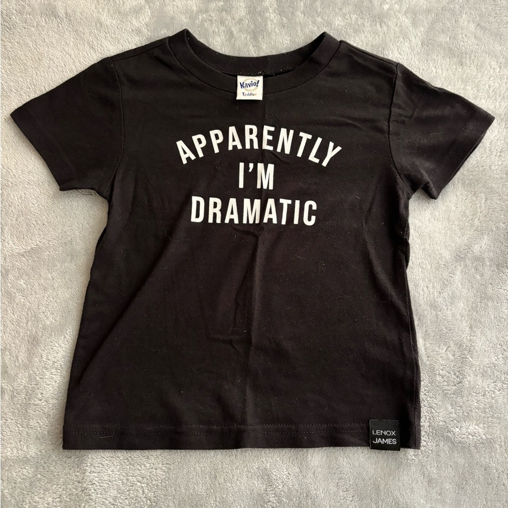 Kavio Black Kids T-Shirt with Fun Print